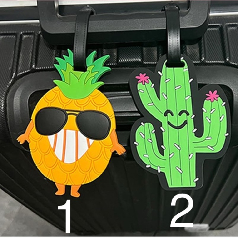 Pineapple and Cactus  Luggage Tags